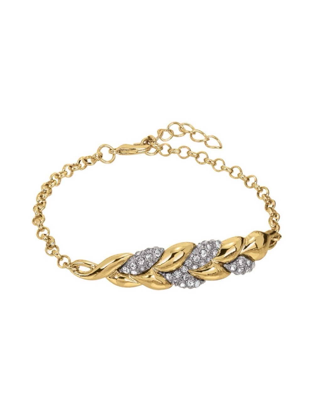 Danbury Mint Gold-Tone Golden Glamour Olive Branch Bracelet